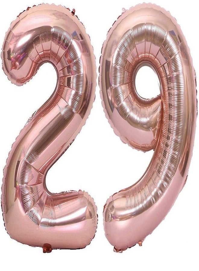FI - FLICK IN 2Pcs 29 number Rosegold Foil Balloon 16 Inch For Birthday Decoration Items 29th Year Balloons, Twenty Nine (Pack of 2)